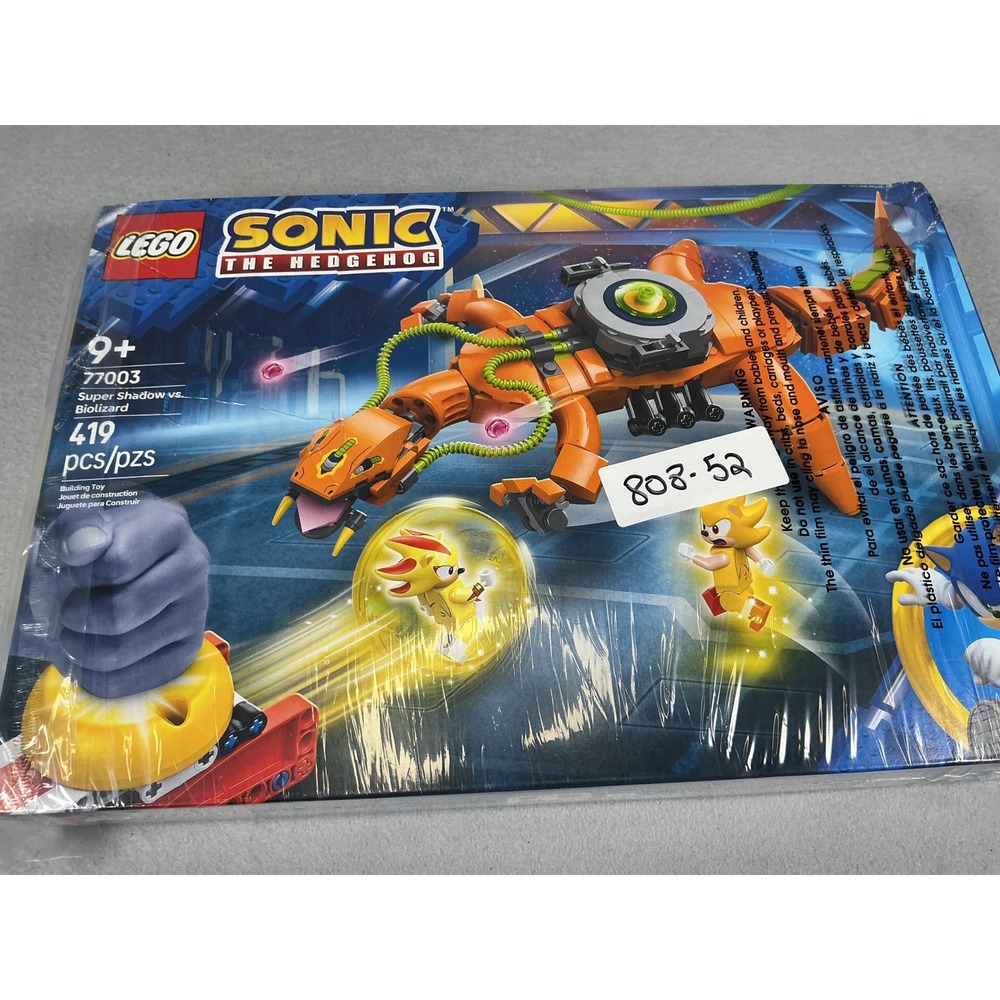LEGO Sonic The Hedgehog 77003 Super Shadow vs Biolizard 419 Pc New Damaged Box